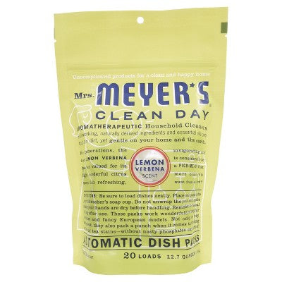 Mrs. Meyer's® Lemon Verbena Automatic Dishwasher Detergent Packs - 20ct