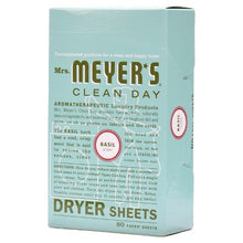 Mrs. Meyer's Clean Day Dryer Sheets, Basil, 80ct