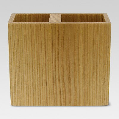 Ash Wood Toothbrush Holder Brown