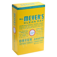 Mrs. Meyer's Clean Day Dryer Sheets, Honeysuckle, 80ct