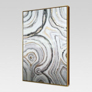 Geode Framed High Gloss Canvas 40"x25"