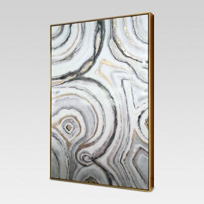 Geode Framed High Gloss Canvas 40