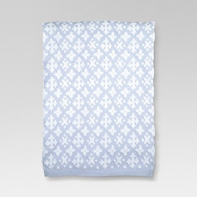 Cross Bath Towels Blue