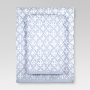 Cross Bath Towels Blue