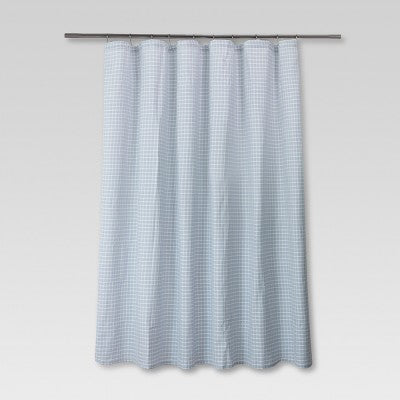 Honeycomb Shower Curtain Blue