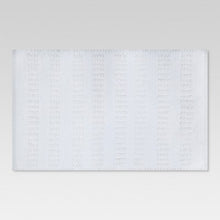 Dotted Line Bath Rug White